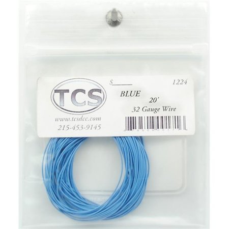 TRAIN CONTROL SYSTEMS Train Control Systems TCS1224 20 ft. 32 gauge Wire Blue TCS1224